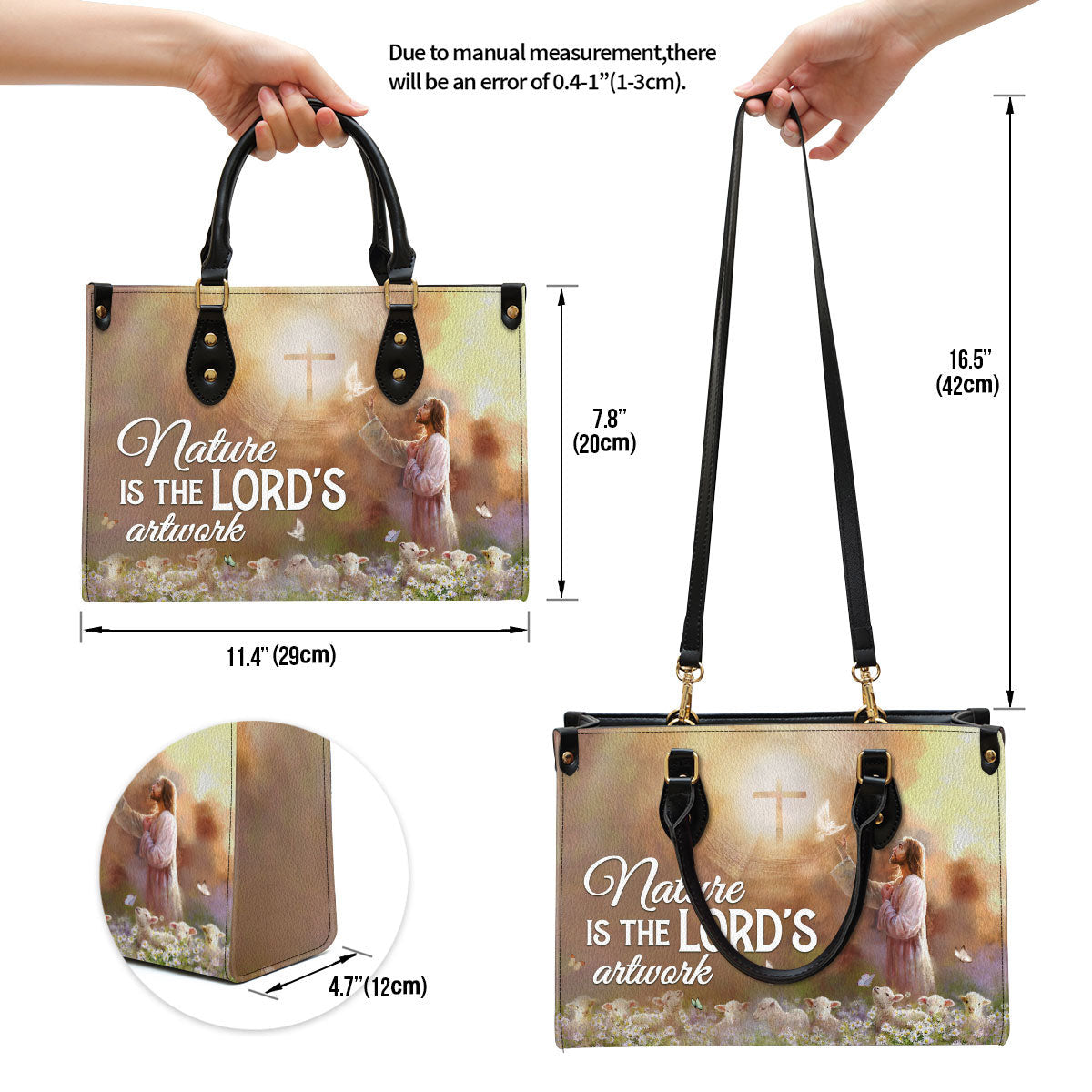 Nature Is The Lord‘s Artwork Beautiful Christian Leather Handbag - Religious Gifts For Women - Women Pu Leather Bag