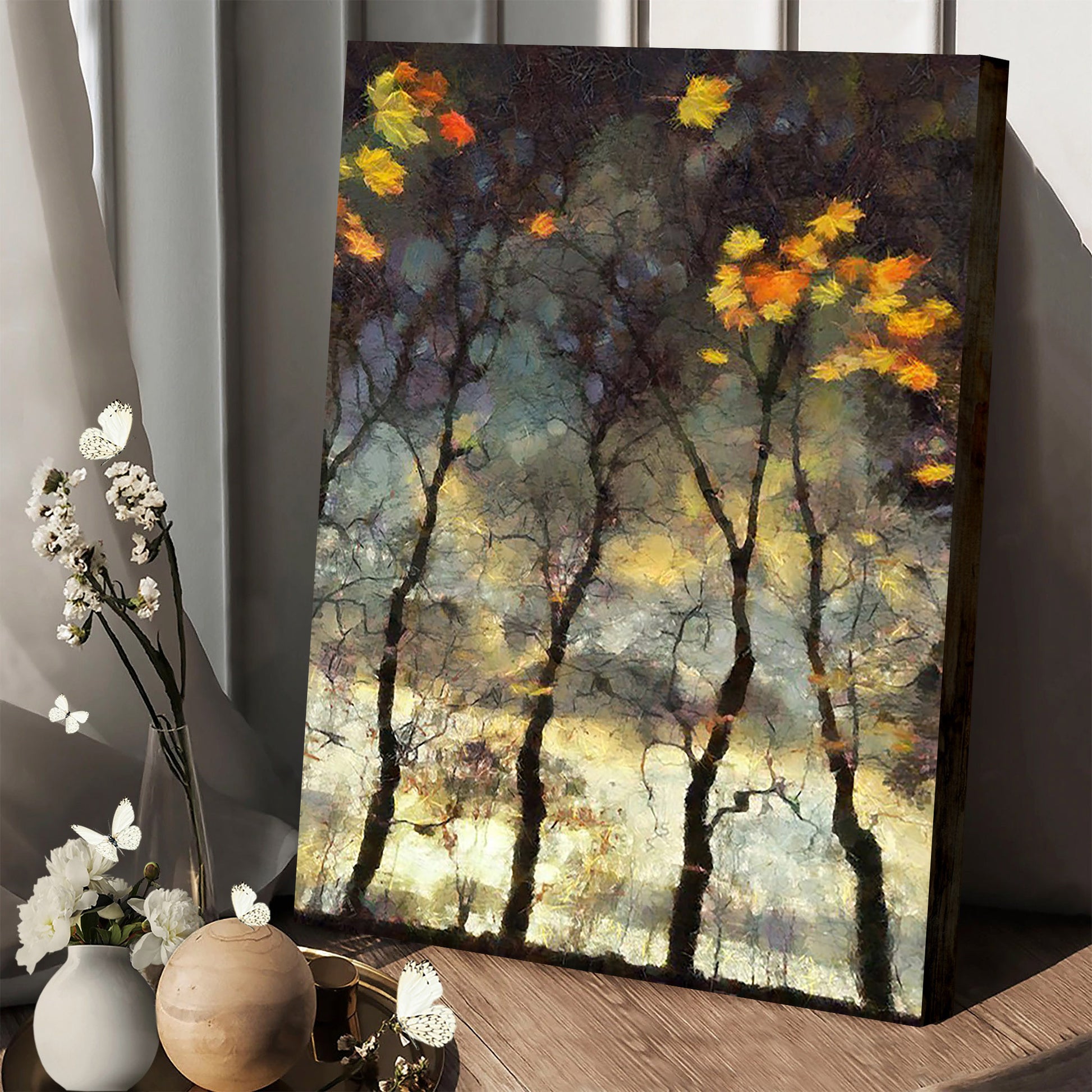 Nature Trees Forest Painting Canvas Wall Art - Canvas Wall Decor - Home Decor Living Room