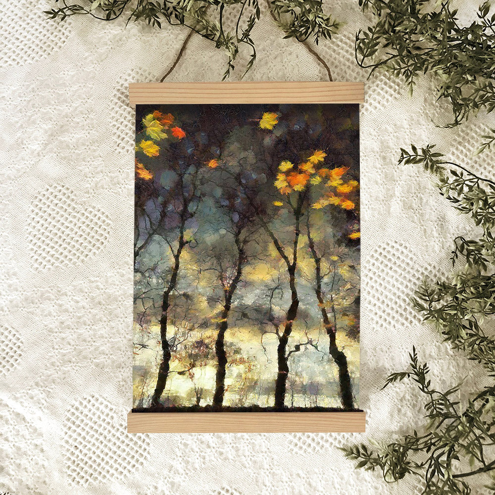 Nature Trees Forest Painting Hanging Canvas Wall Art - Canvas Wall Decor - Home Decor Living Room