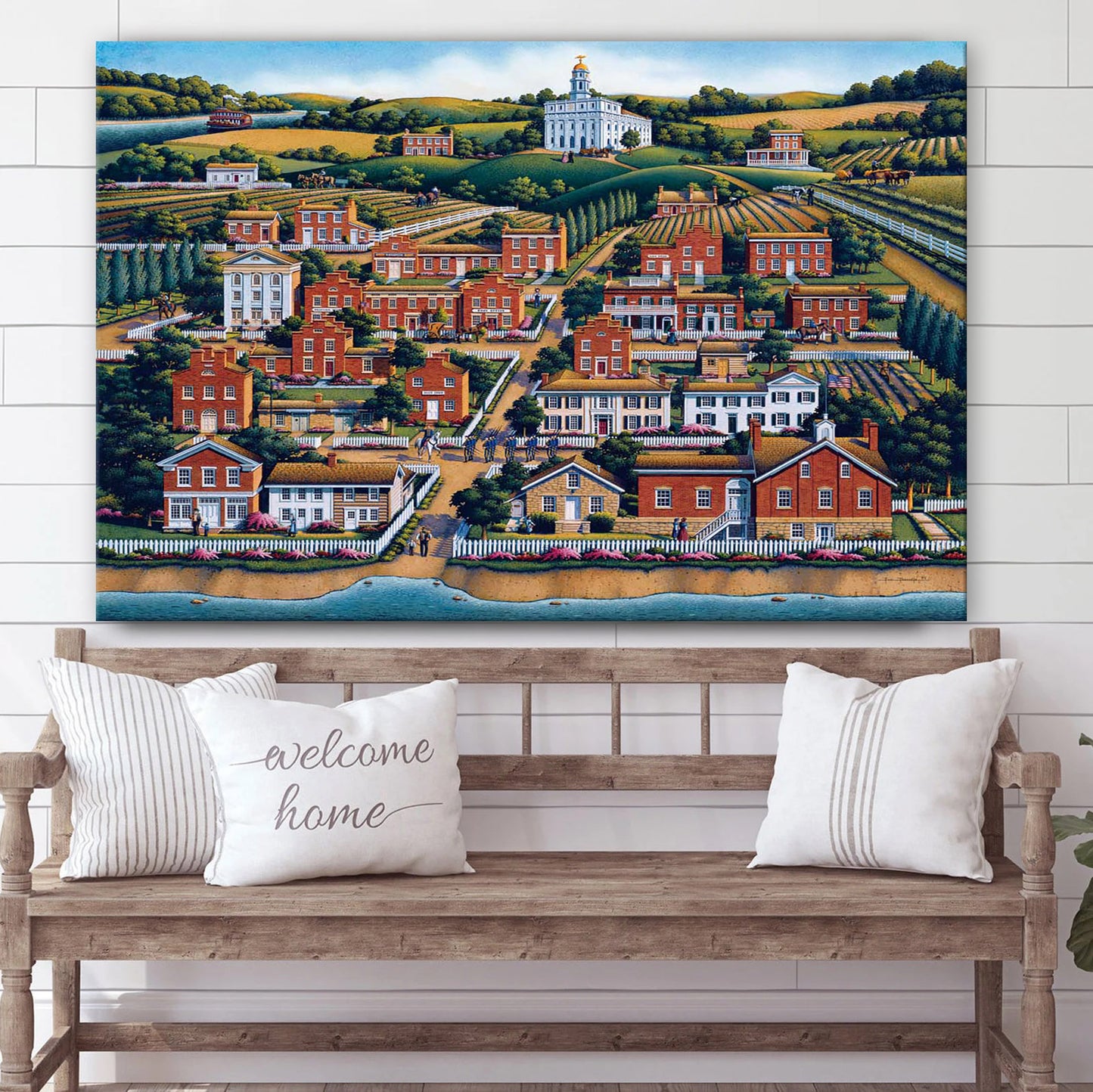 Nauvoo Illinois Temple Canvas Wall Art - Jesus Christ Picture - Canvas Christian Wall Art