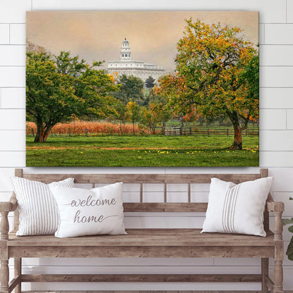 Nauvoo Temple Apple Tree Canvas Wall Art - Jesus Christ Picture - Canvas Christian Wall Art