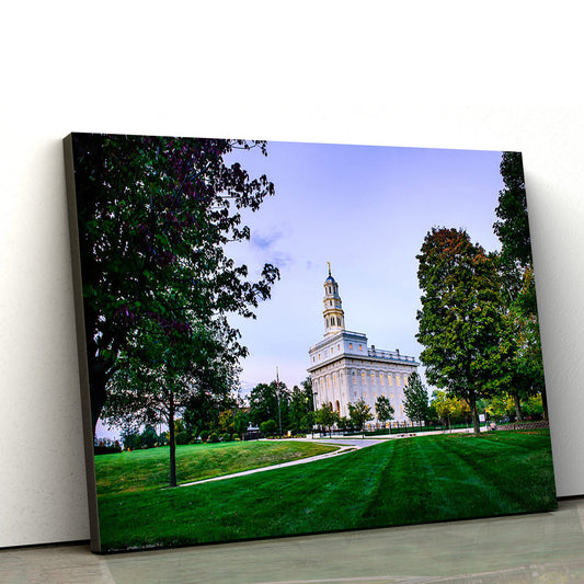 Nauvoo Temple Fall Beginning Canvas Wall Art - Jesus Christ Picture - Canvas Christian Wall Art