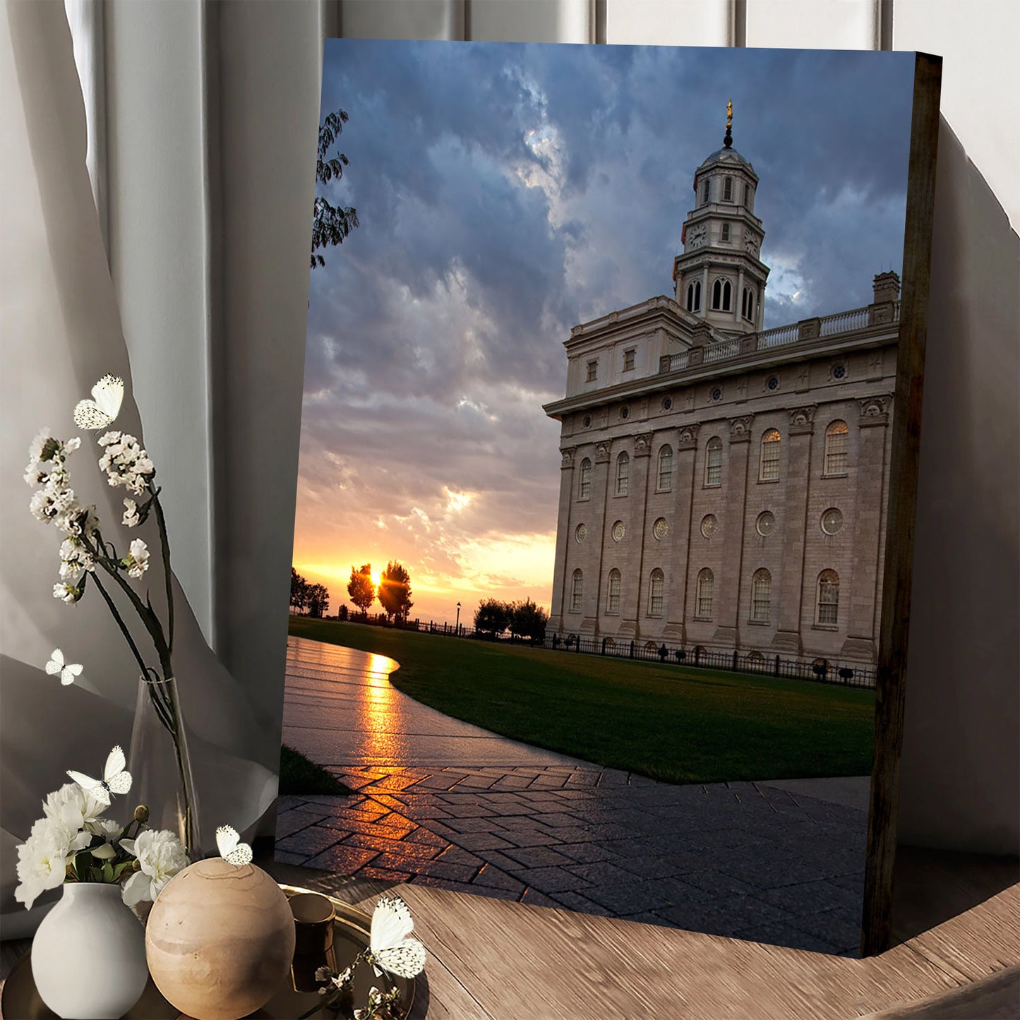 Nauvoo Temple Path Canvas Pictures - Jesus Canvas Art - Christian Wall Art