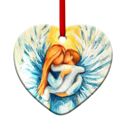 Nbc Angel 4 Heart Ceramic Ornament - Christmas Ornament - Christmas Gift