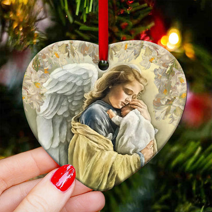 Nbc Angel Heart Ceramic Ornament - Christmas Ornament - Christmas Gift