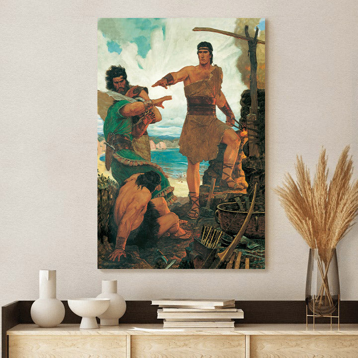 Nephi Subdues His Rebellious Brothers Canvas Pictures - Religious Canvas Wall Art - Scriptures Wall Decor