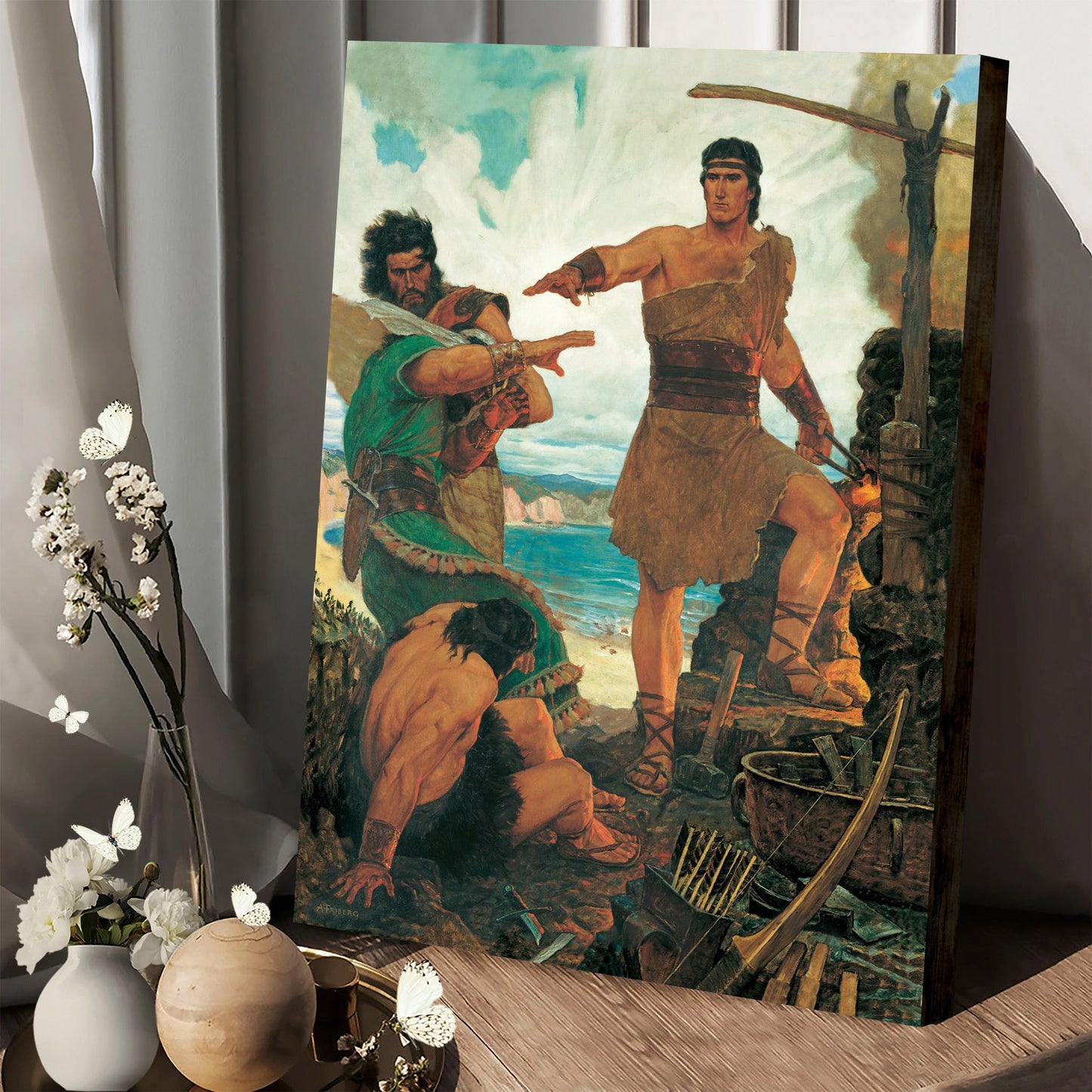 Nephi Subdues His Rebellious Brothers Canvas Pictures - Religious Canvas Wall Art - Scriptures Wall Decor
