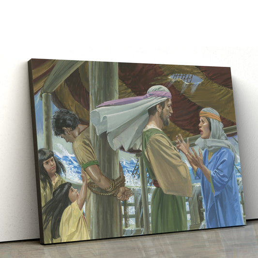 Nephi Tied Up Canvas Pictures - Christian Paintings For Home - Religious Canvas Wall Decor