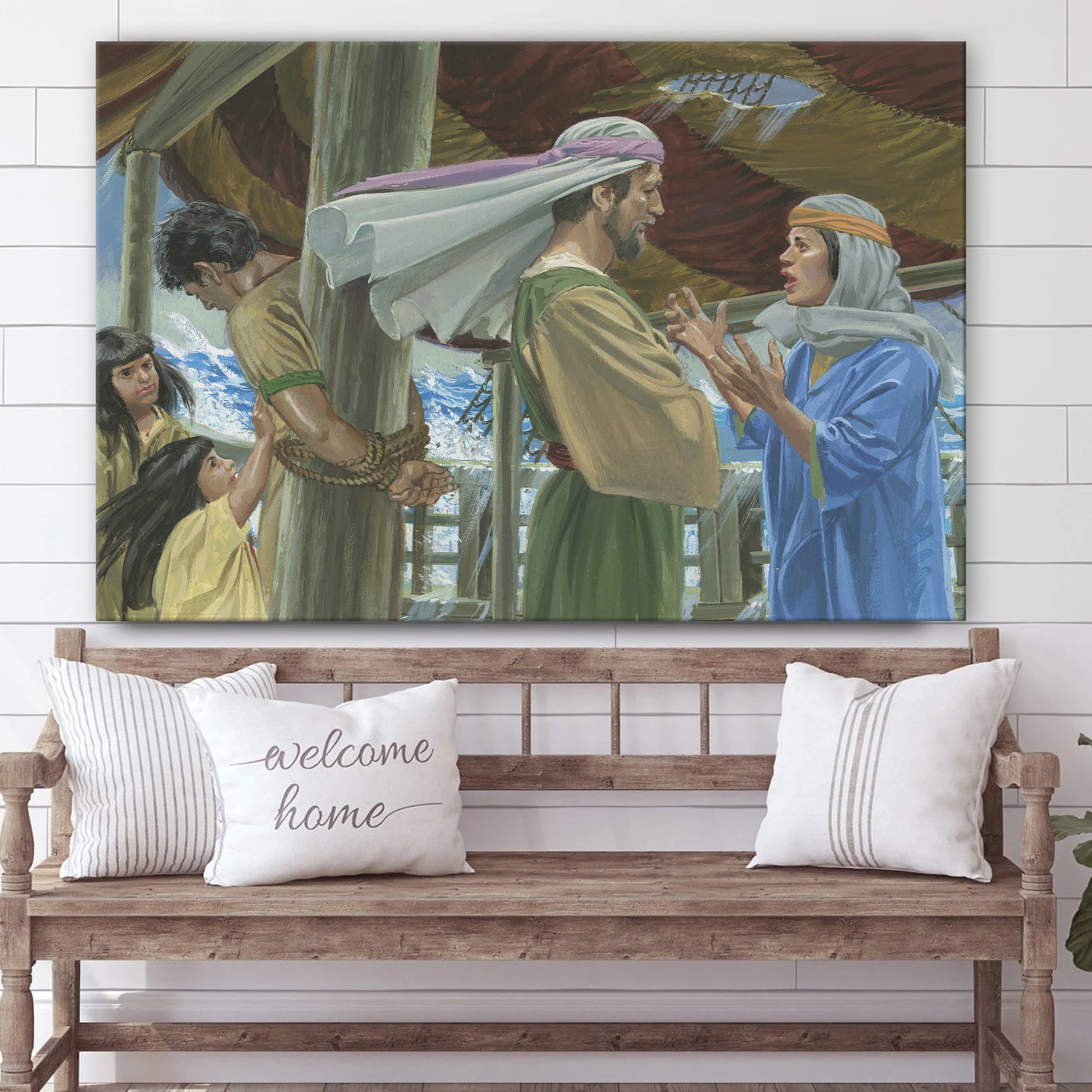 Nephi Tied Up Canvas Pictures - Christian Paintings For Home - Religious Canvas Wall Decor