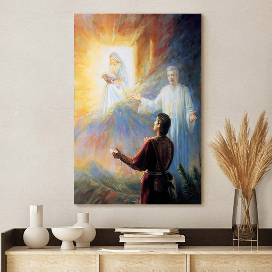 Nephi’s Vision Of The Virgin Mary Canvas Pictures - Religious Canvas Wall Art - Scriptures Wall Decor