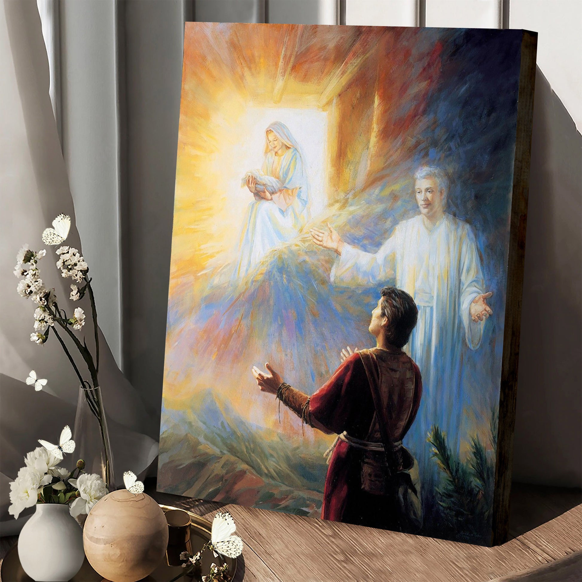 Nephi’s Vision Of The Virgin Mary Canvas Pictures - Religious Canvas Wall Art - Scriptures Wall Decor