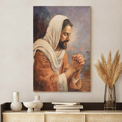 Never Alone Canvas Wall Art - Jesus Picture - Jesus Portrait Canvas