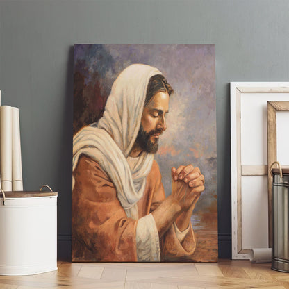 Never Alone Canvas Wall Art - Jesus Picture - Jesus Portrait Canvas