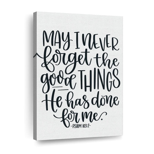 Never Forget Canvas Wall Art - Canvas Religious Wall Art - Christian Wall Decor Living Room