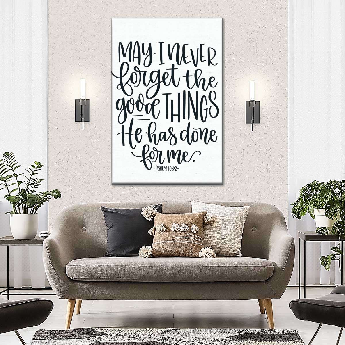 Never Forget Canvas Wall Art - Canvas Religious Wall Art - Christian Wall Decor Living Room