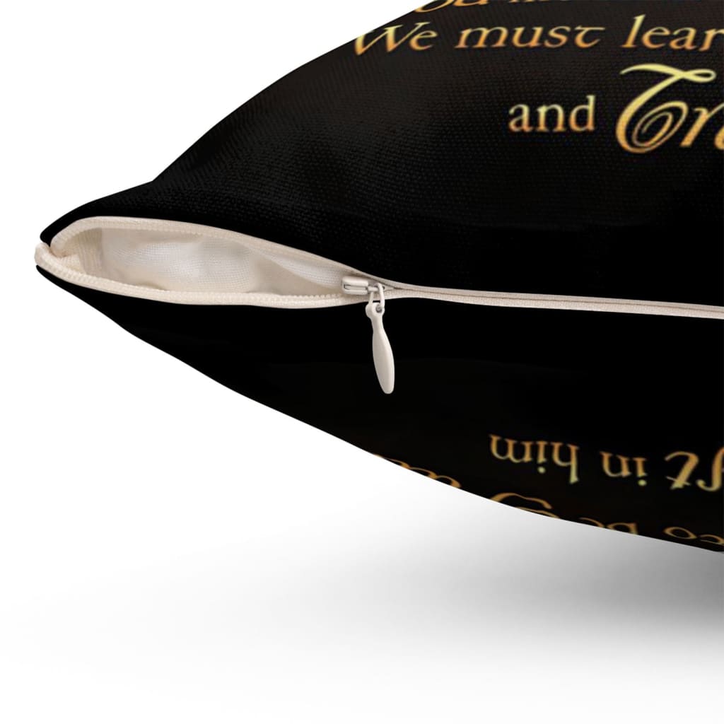 Never Give Up Hope God Moves At His Own Speed Christian Pillow