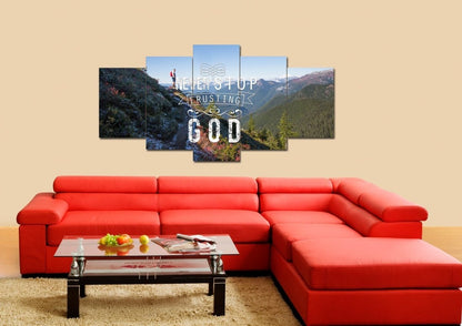 Never Stop Trusting God Canvas Wall Art Print S - Christian Canvas Wall Art