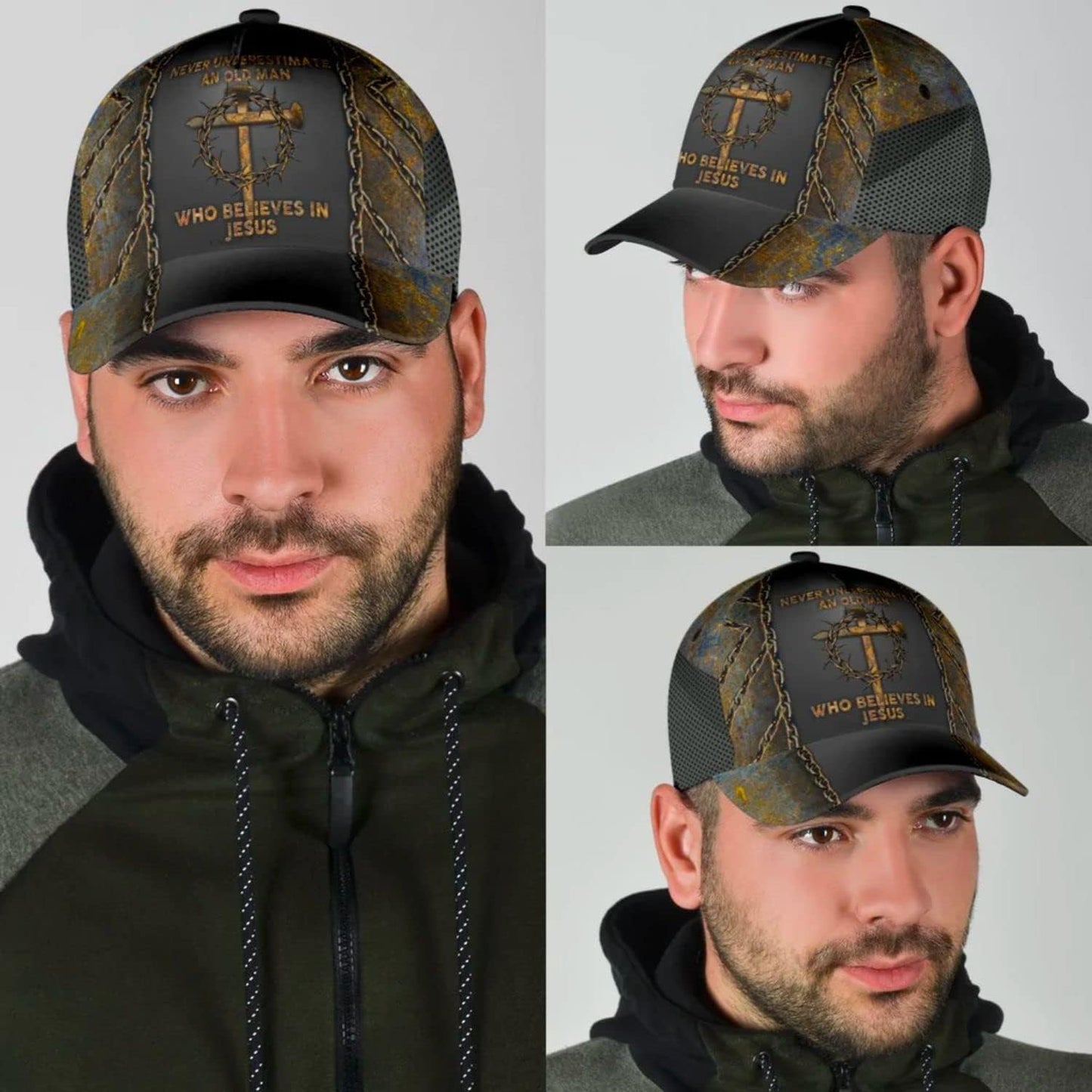 Never Underestimate Who Believes In Jesus Classic Hat All Over Print - Christian Hats for Men and Women