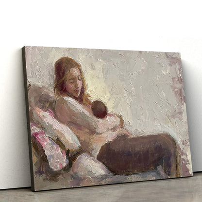 New Mother In Repose Canvas Wall Art - Christian Wall Decor