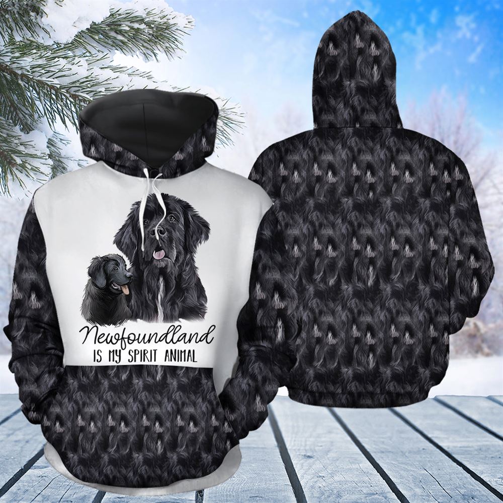 Newfoundland My Spirit Animal All Over Print 3D Hoodie For Men And Women, Best Gift For Dog lovers, Best Outfit Christmas