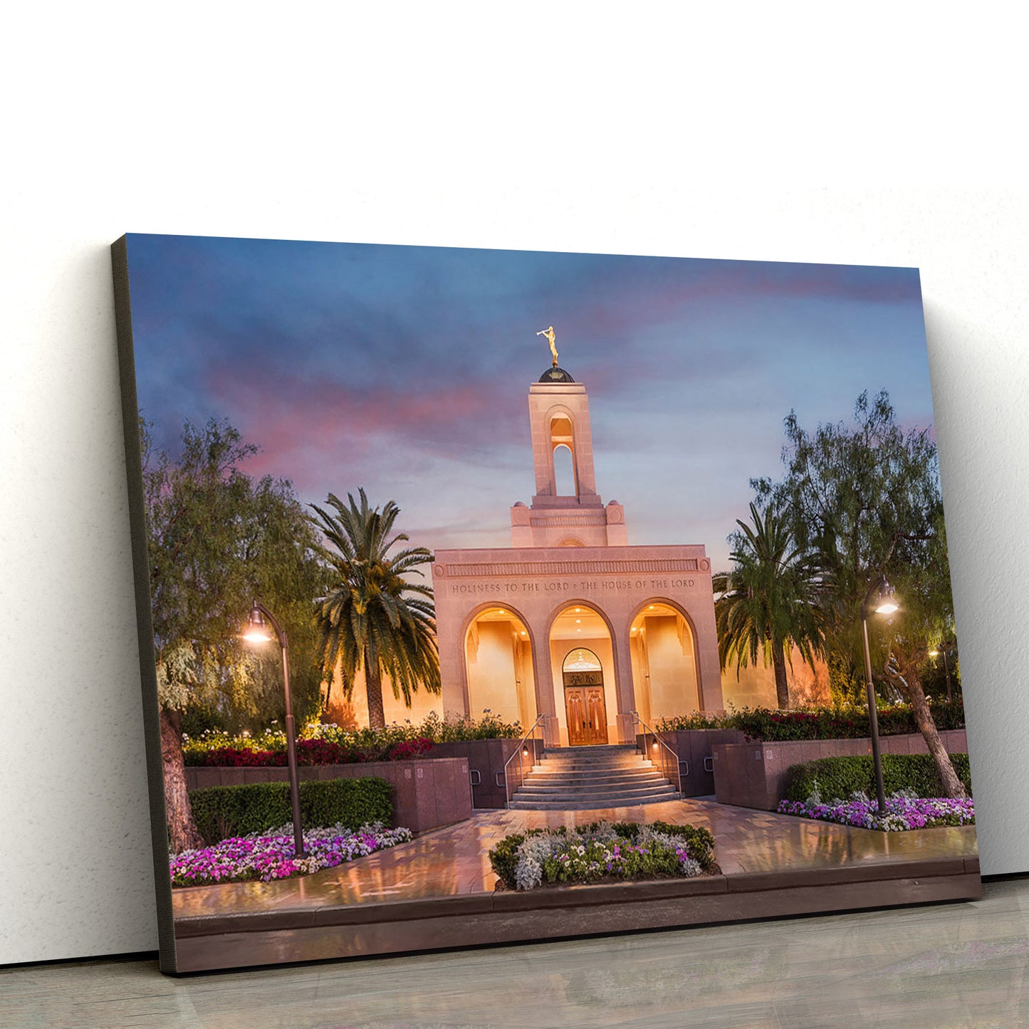 Newport Beach Temple Covenant Path Series Canvas Wall Art - Jesus Christ Picture - Canvas Christian Wall Art