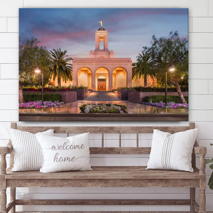 Newport Beach Temple Covenant Path Series Canvas Wall Art - Jesus Christ Picture - Canvas Christian Wall Art