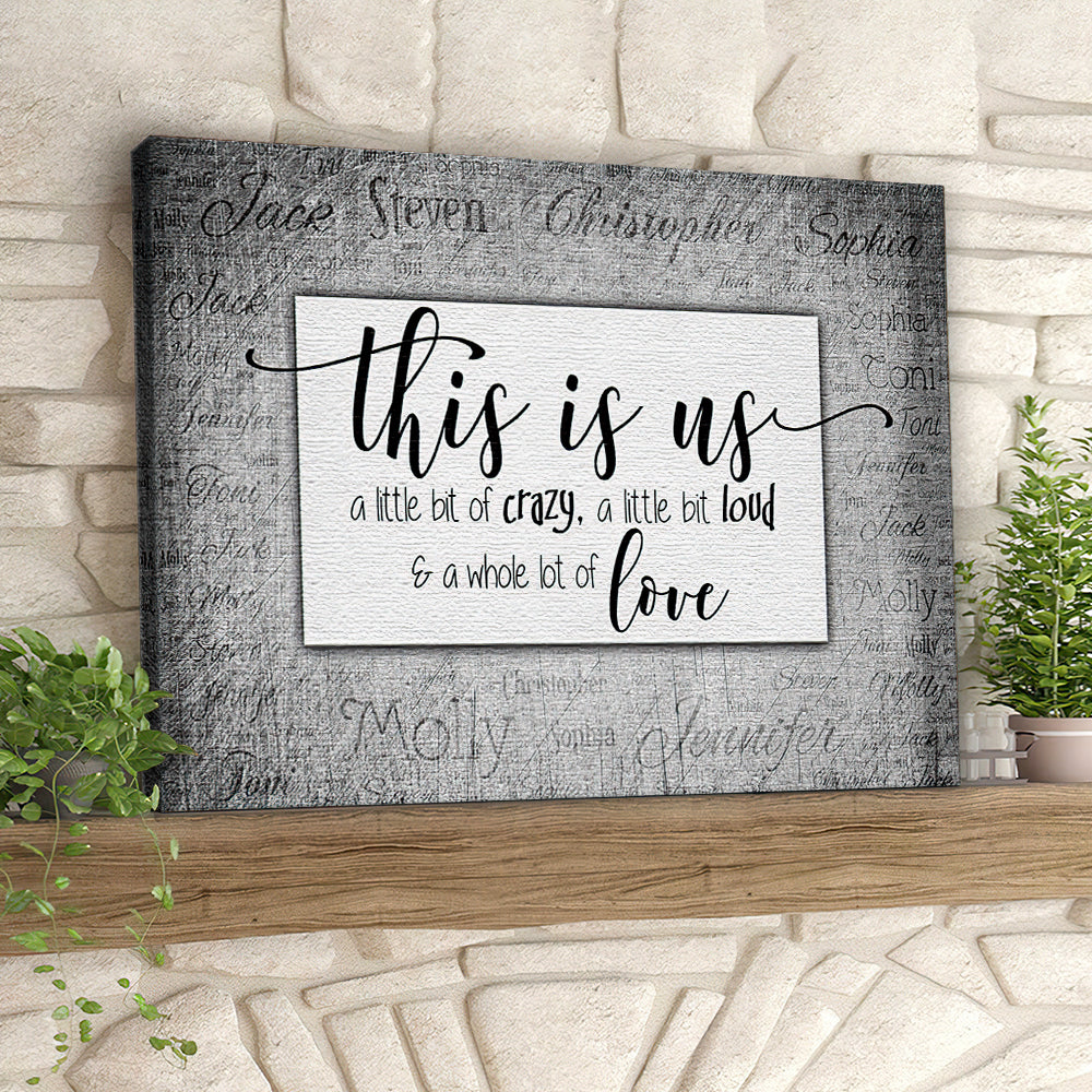 Personalized This Is Us Canvas Wall Art - Custom Name Wall Art For Family - Family Canvas - Family Poster - Canvas Family Gifts - Ciaocustom