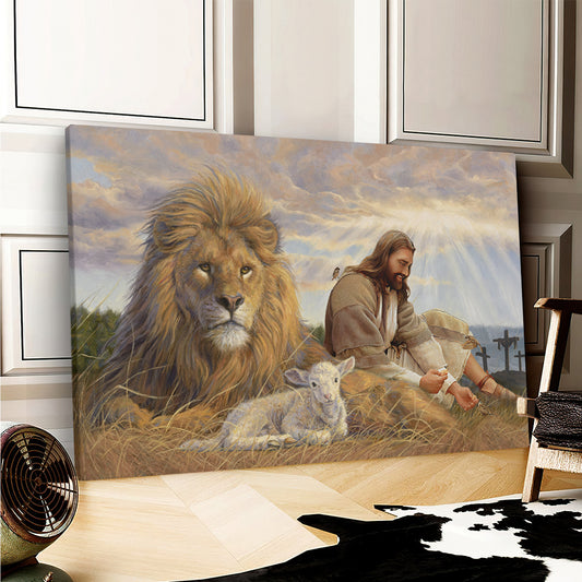 Lion Of Judah - Lamb - Jesus Canvas Poster - Jesus Wall Art - Christ Pictures - Faith Canvas - Gift For Christian - Ciaocustom