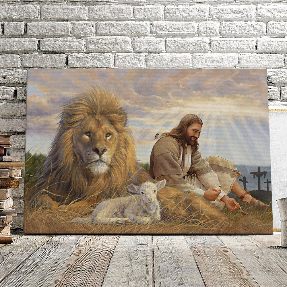 Lion Of Judah - Lamb - Jesus Canvas Poster - Jesus Wall Art - Christ Pictures - Faith Canvas - Gift For Christian - Ciaocustom