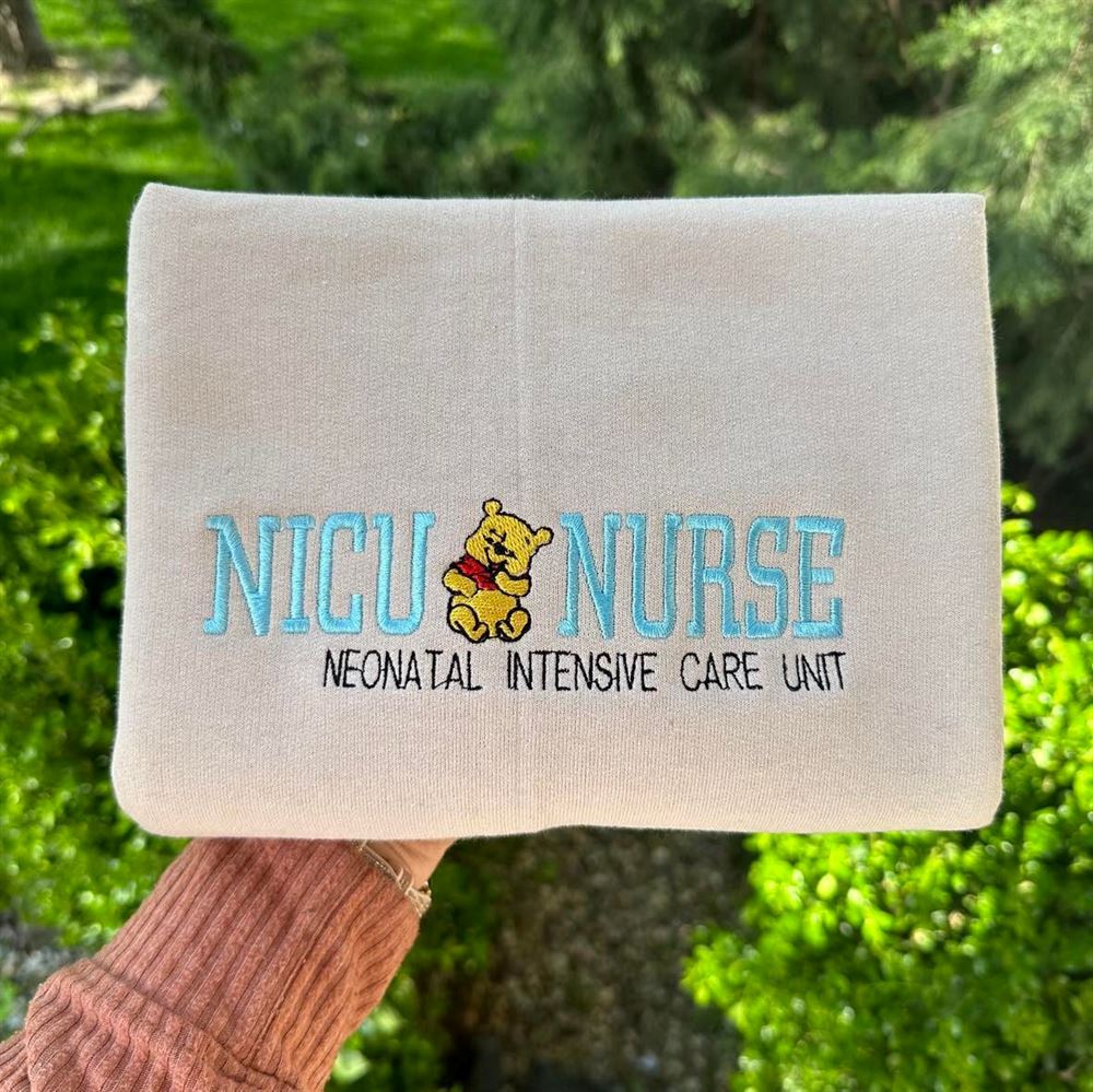 Nicu Nurse Embroidered Sweatshirt, Women's Embroidered Sweatshirts