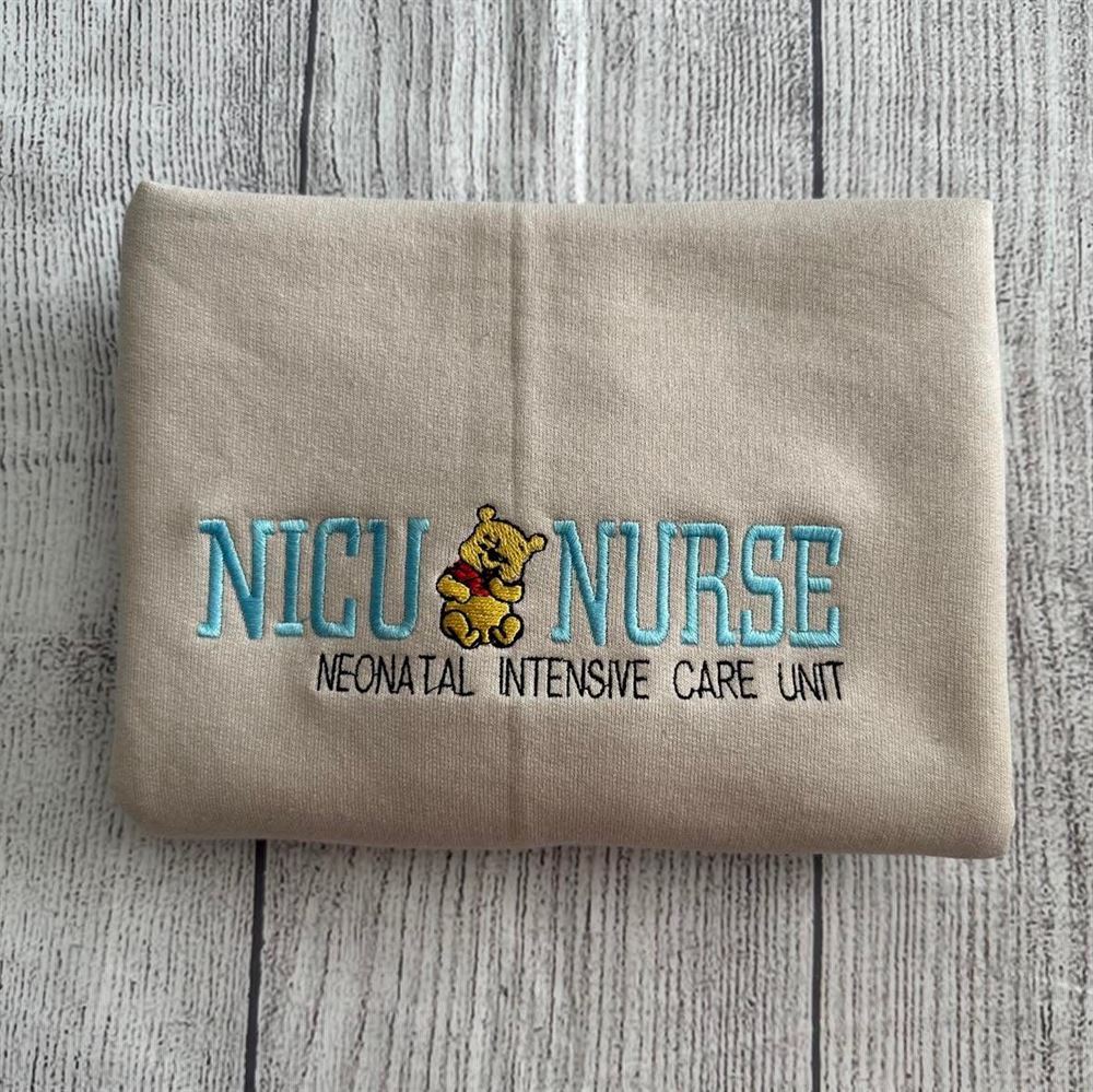 Nicu Nurse Embroidered Sweatshirt, Women's Embroidered Sweatshirts