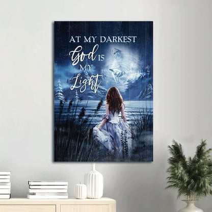 Nigh Sky Girl Come To God Is My Life Canvas Wall Art - Christian Gift