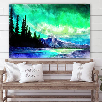Northern Lights Canvas Wall Art - Canvas Wall Decor - Home Decor Living Room