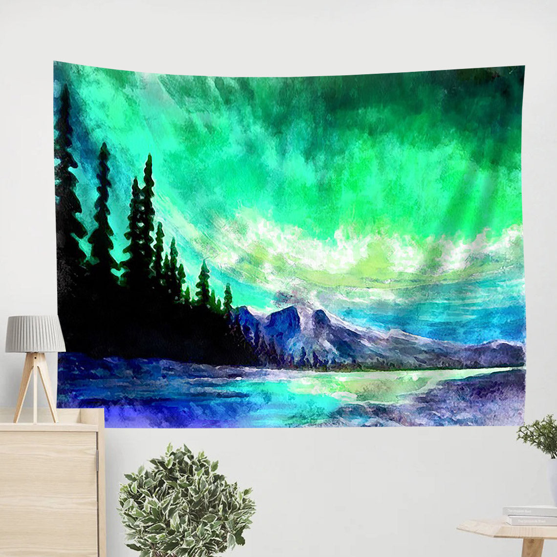 Northern Lights Tapestry - Tapestry Wall Decor - Home Decor Living Room