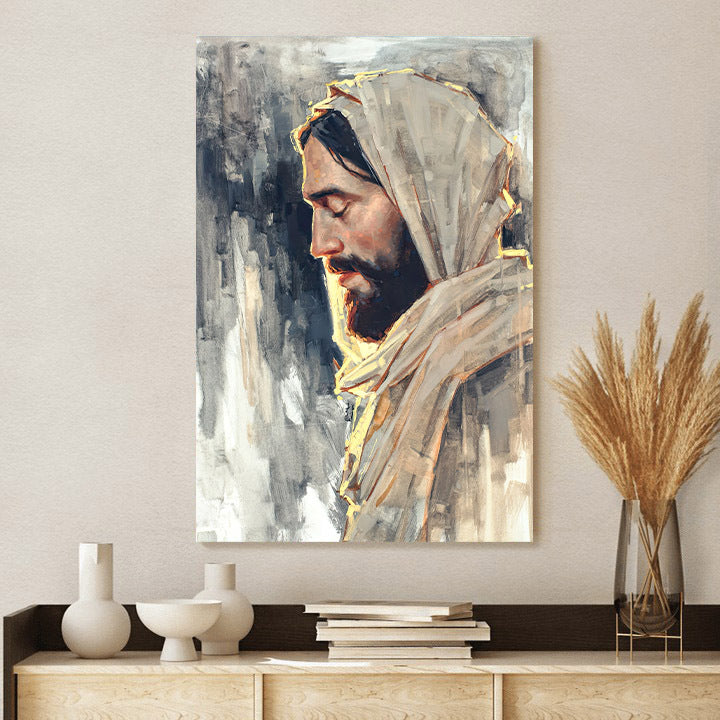 Not My Will But Thine Canvas - Jesus Poster