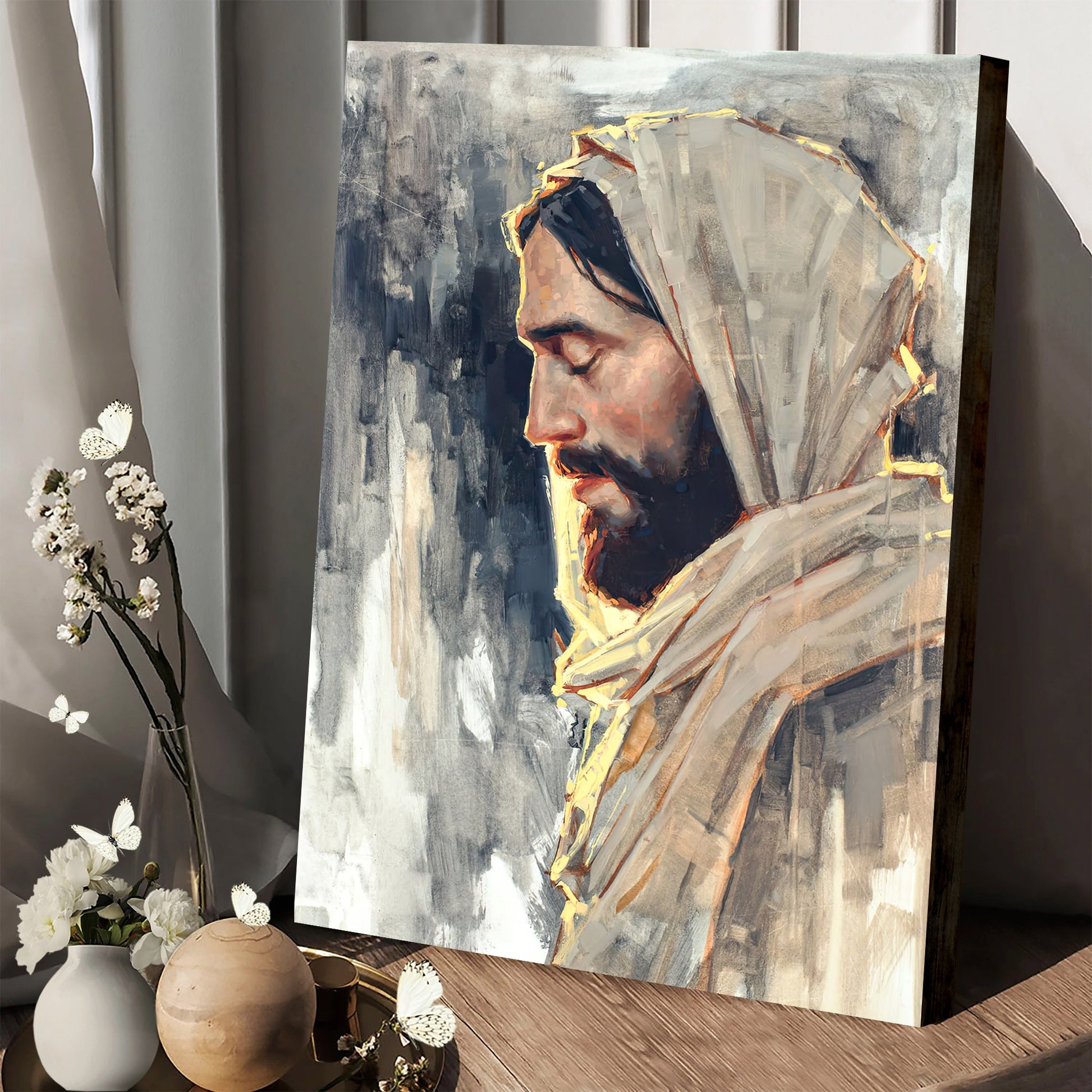 Not My Will But Thine Canvas - Jesus Poster