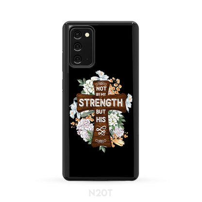 Not By My Strength But His Zechariah 46 Phone Case - Inspirational Bible Scripture iPhone Cases