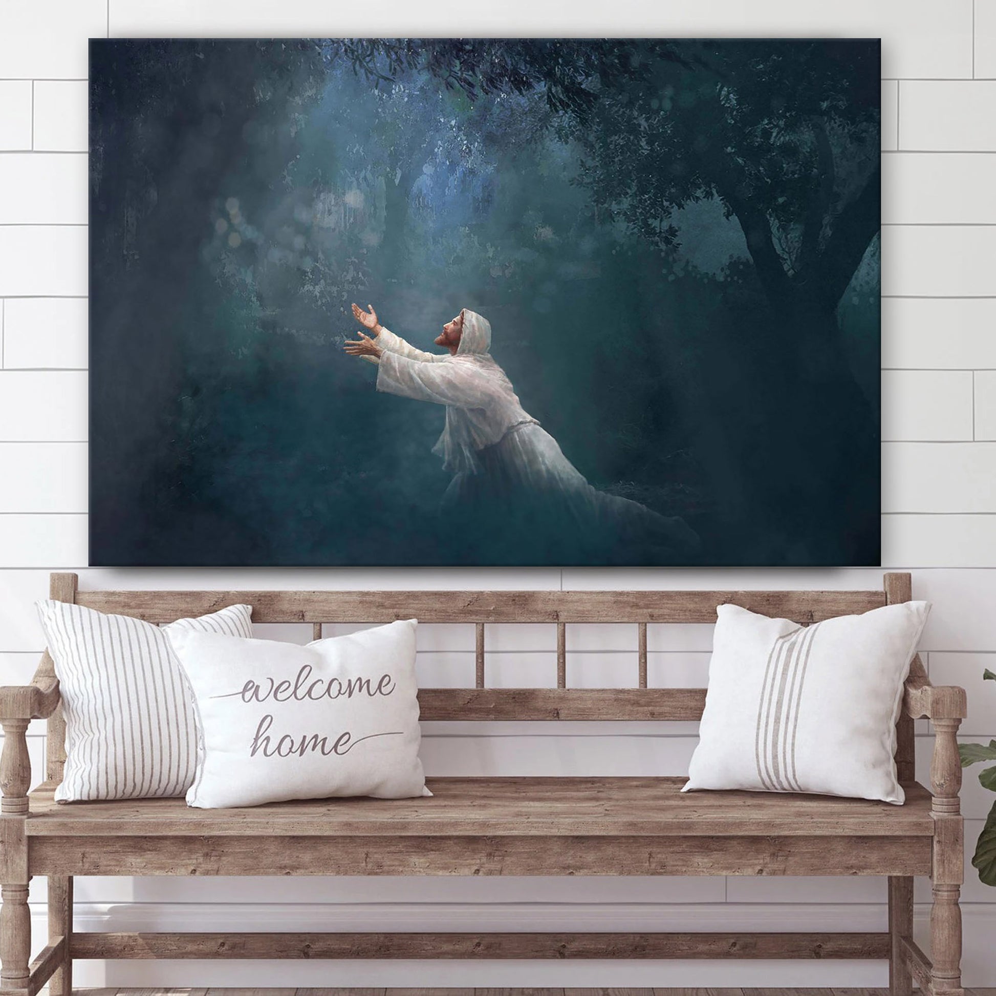 Not My Will But Thine Canvas Wall Art - Jesus Picture - Christian Wall Decor