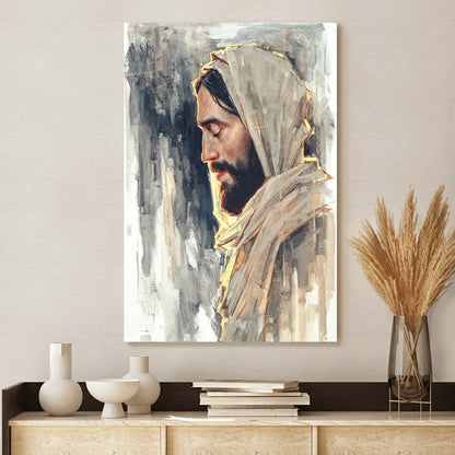 Not My Will But Thine Canvas Wall Art - Jesus Picture - Jesus Portrait Canvas