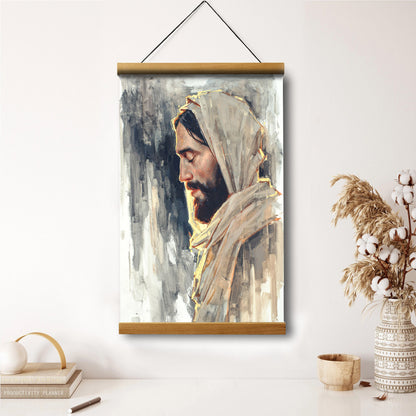 Not My Will But Thine Hanging Canvas Wall Art - Jesus Picture - Jesus Portrait Canvas - Religious Canvas