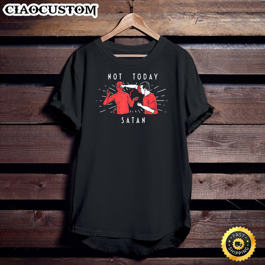 Not Today Satan Tshirt - _ Men, Women, Kids - Christian Shirt