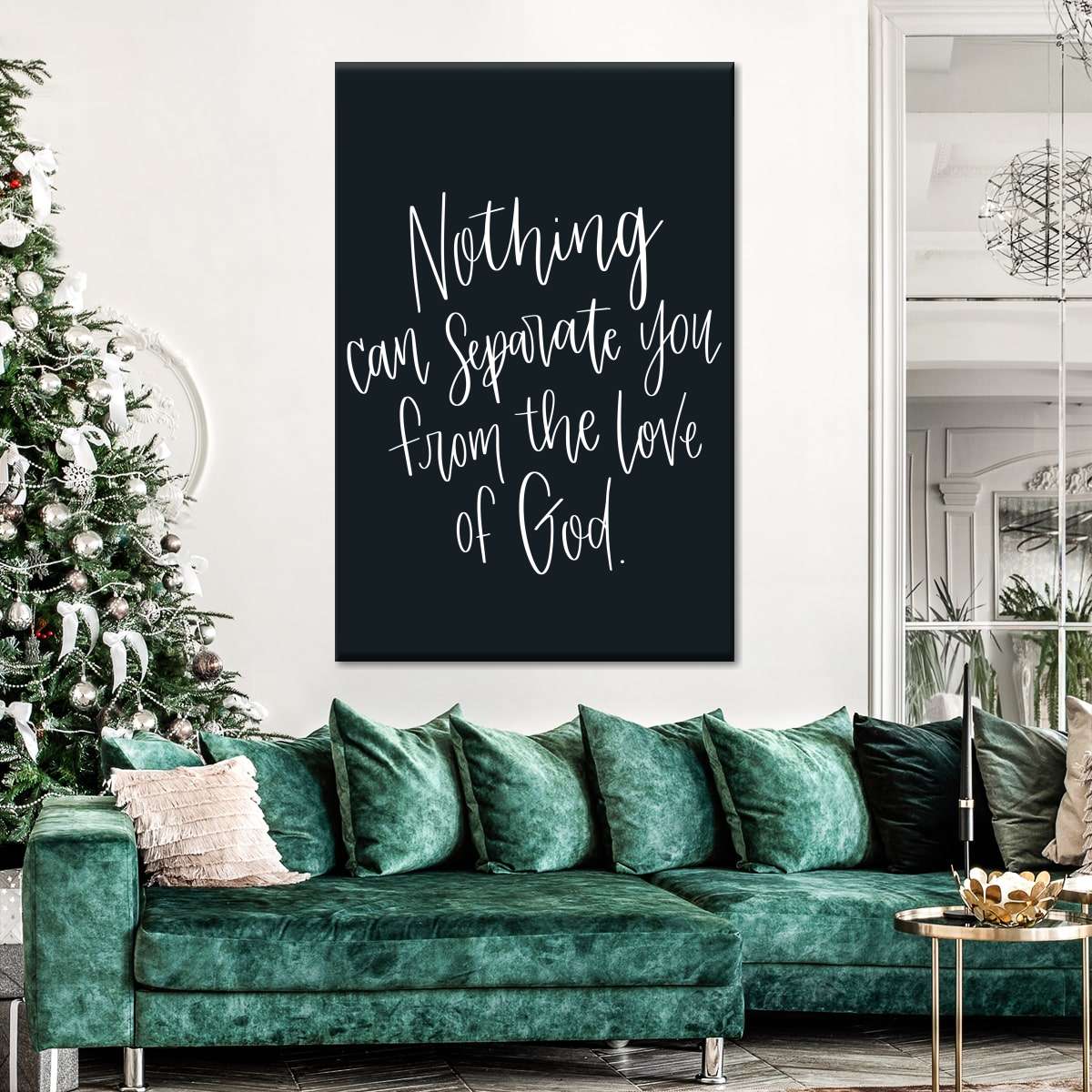 Nothing Can Separate You Wall Art Canvas - Canvas Religious Wall Art - Christian Wall Decor Living Room