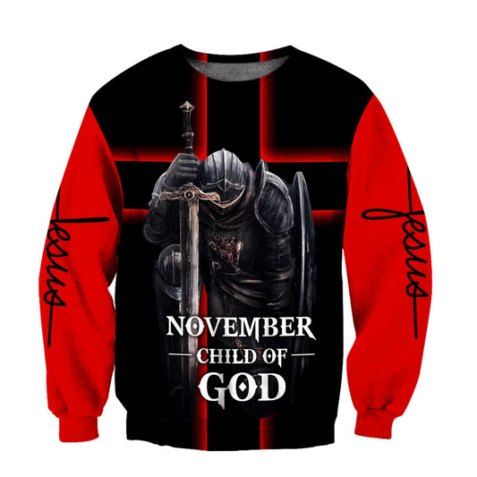 November Child Of God Jesus - Christian Sweatshirt For Women & Men