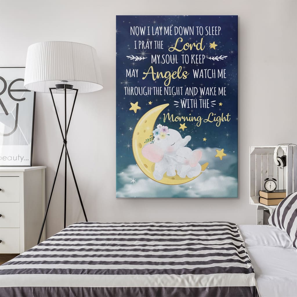 Now I Lay Me Down To Sleep Christian Canvas Art - Bible Verse Canvas - Scripture Wall Art