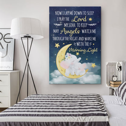 Now I Lay Me Down To Sleep Christian Canvas Art - Bible Verse Canvas - Scripture Wall Art