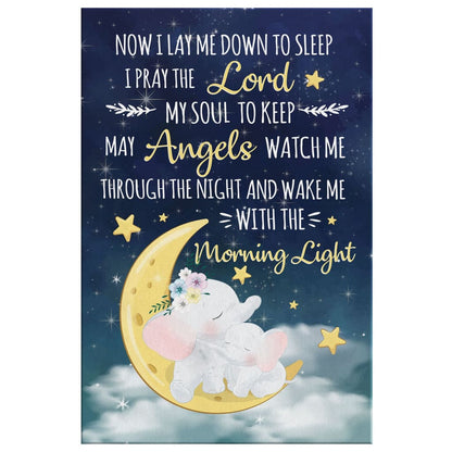 Now I Lay Me Down To Sleep Christian Canvas Art - Bible Verse Canvas - Scripture Wall Art