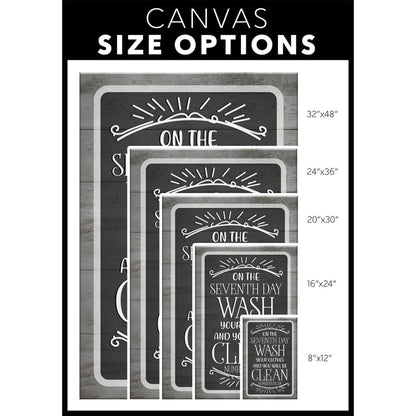 Numbers 3124 On The Seventh Day Wash Your Clothes Canvas Wall Art - Christian Canvas Prints - Bible Verse Canvas