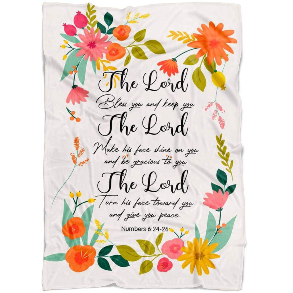 Numbers 624-26 The Lord Bless You And Keep You Fleece Blanket - Christian Blanket - Bible Verse Blanket