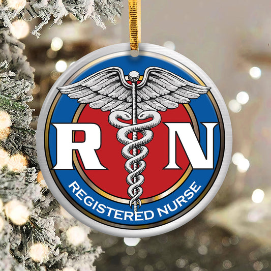 Nurse Logo Circle Ornament - Christmas Ornament - Ciaocustom
