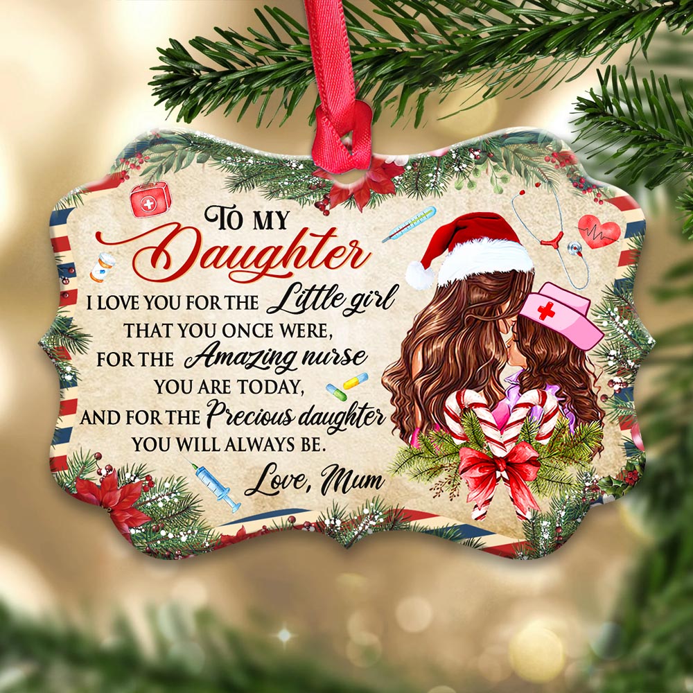 Nurse To My Daughter Ornament - Christmas Ornament - Ciaocustom